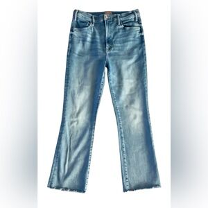 MOTHER Hustler Ankle Fray Light Blue Jeans size 31